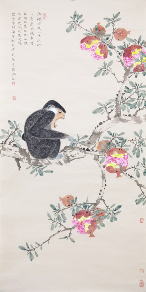 浓绿万枝一点红