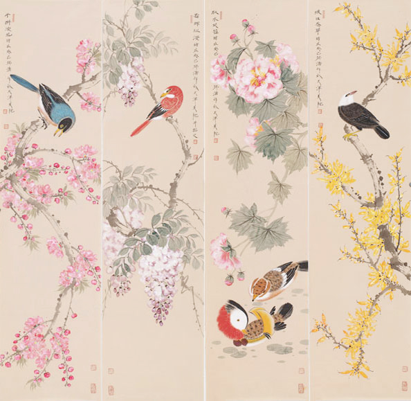 精品四条幅